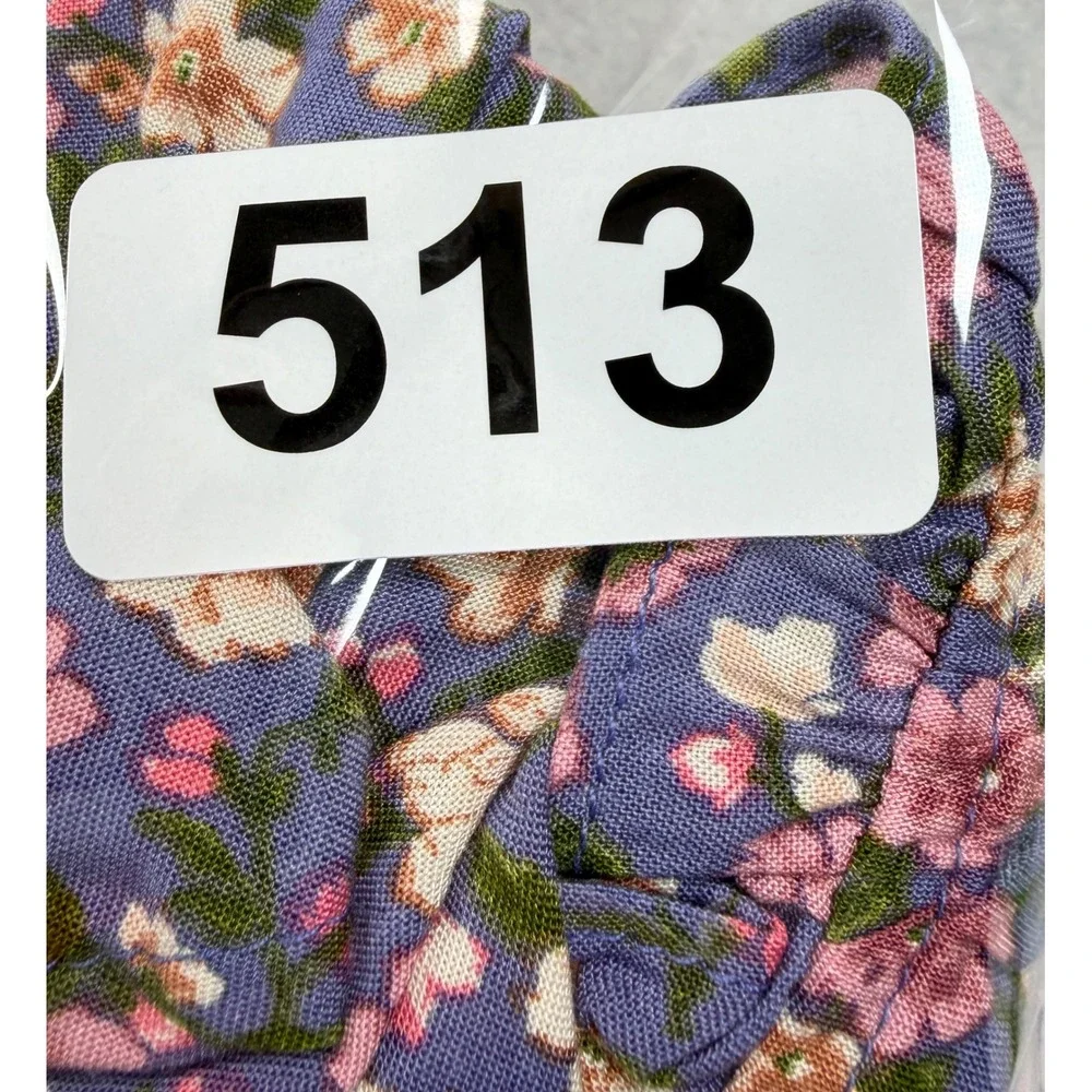 Altar'd State Bishlyn Romper Blue Floral Ruffle Tiered Skort Dress Medium NWT